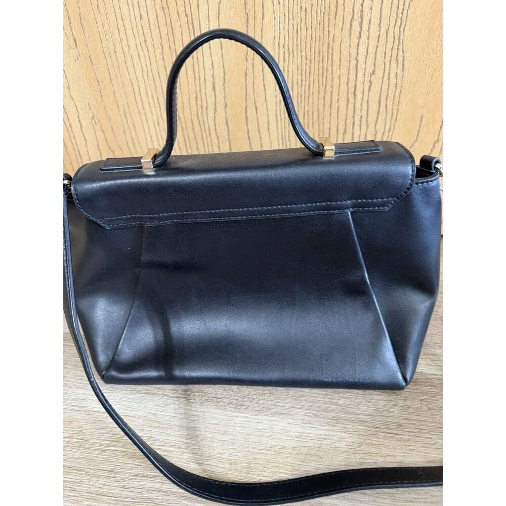 Kate Spade New York Black Medium Satchel Top Handle Detachable Crossbody Strap